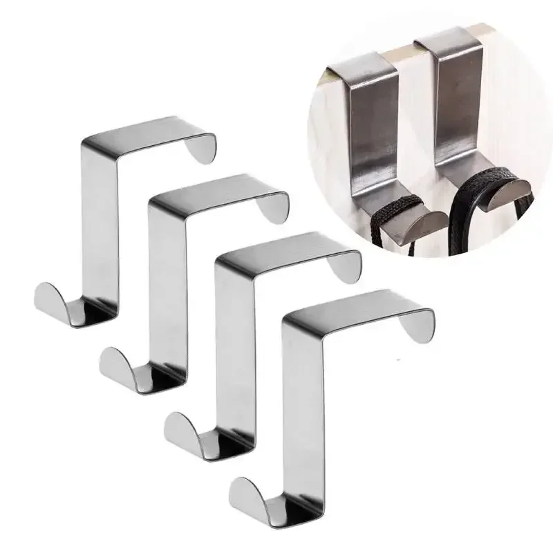 Tech Accessories Organizer - Z 字型バスルームキャビネットフックによるステンレス鋼リアハンガーキーホルダーコートフックホームキッチンアクセサリーオーガナイザーツール