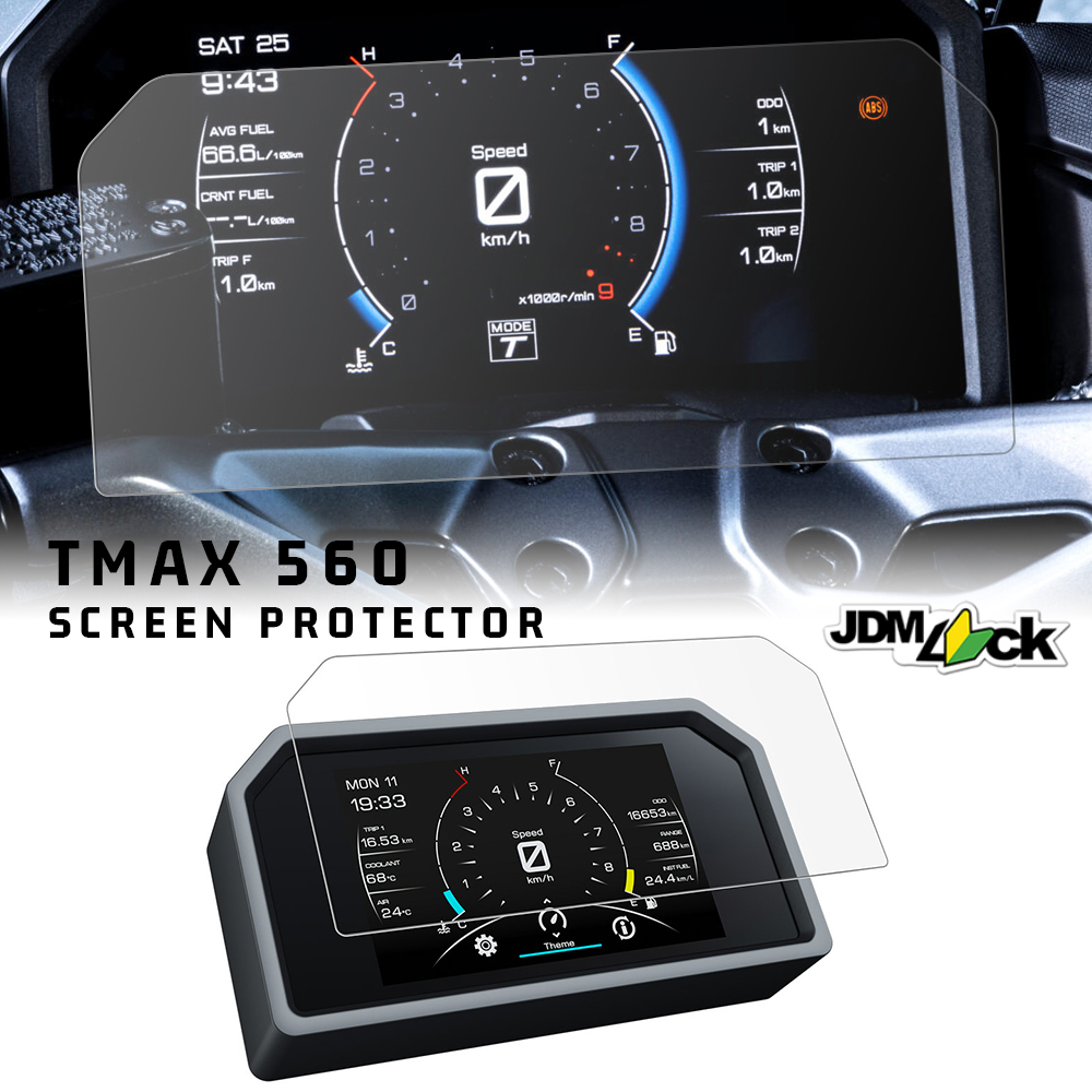Tech Accessories Store - オートバイスクラッチクラスター保護計器フィルムアクセサリーアクセサリースクリーンダッシュボードヤマハ TMAX 560 テックマックス 2022-