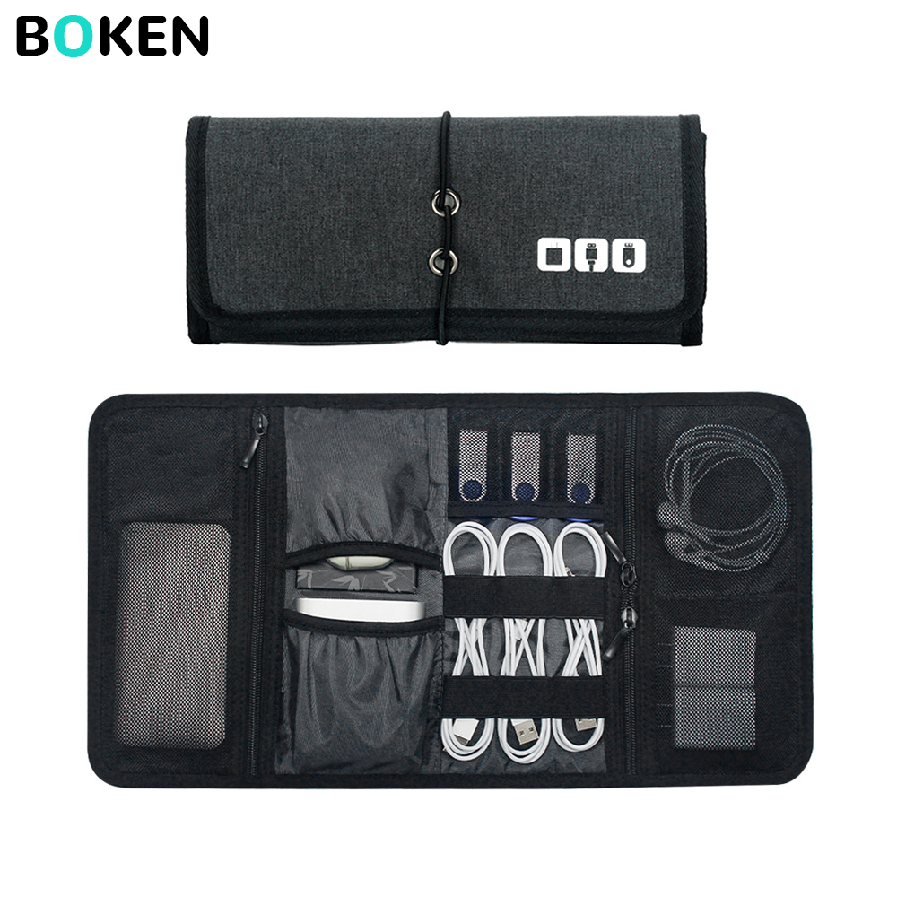 Tech Accessories Organizer - テックオーガナイザーバッグ ケーブル収納ケース トラベル電子アクセサリーポーチ 充電器 モバイルバッテリー イヤホン