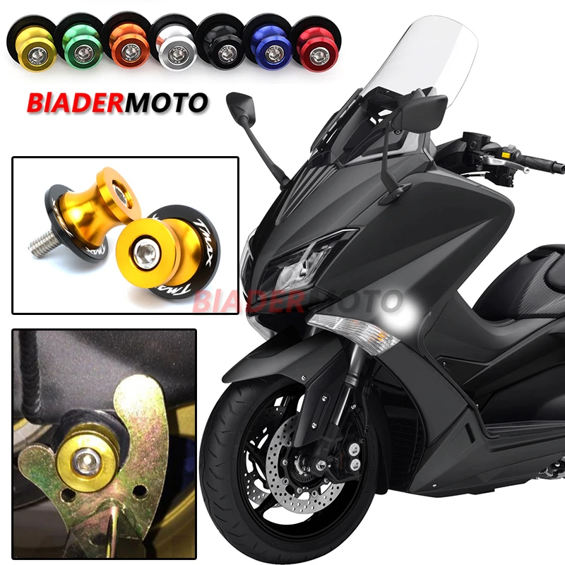 Tech Accessories Stand - 新しいオートバイアクセサリー 6 ミリメートル CNC スイングアームスプールスタンドネジスライダーヤマハ TMAX530