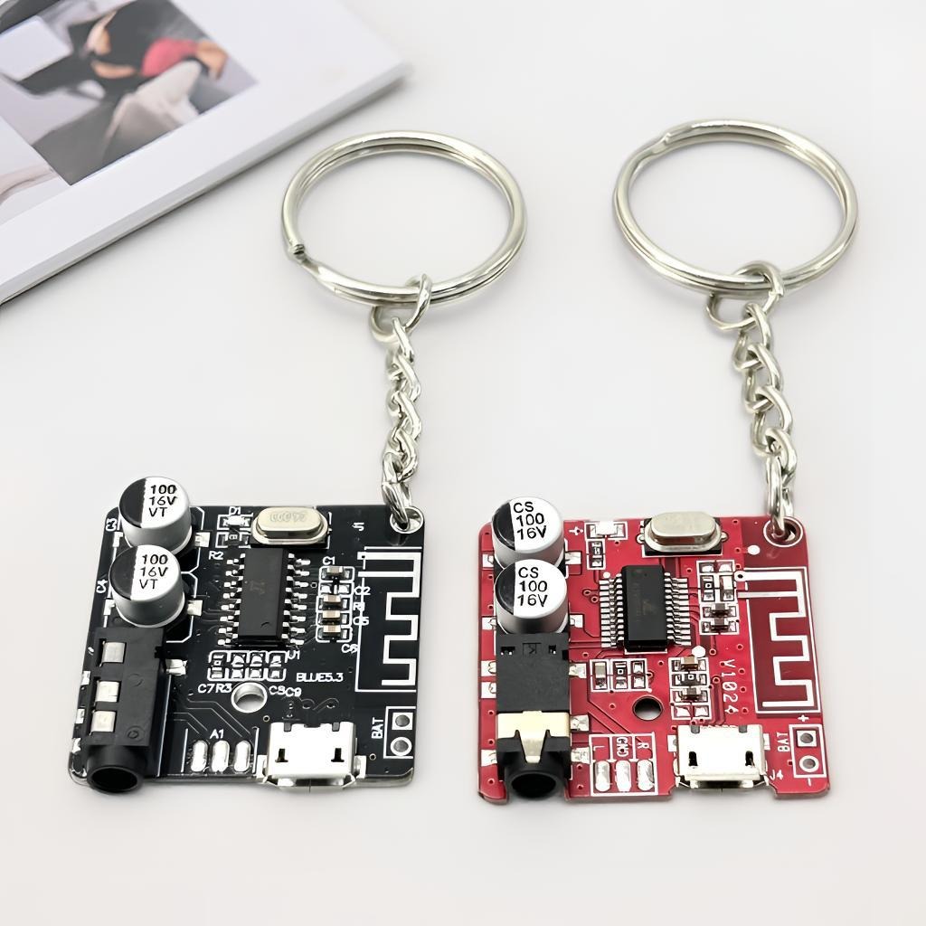 Tech Accessories Organizer Pouch - サイバーパンクスタイル回路基板キーホルダーレトロテック美学PCBと金属キーチェーン面白いバッグアクセサリーペンダントチャーム卸売