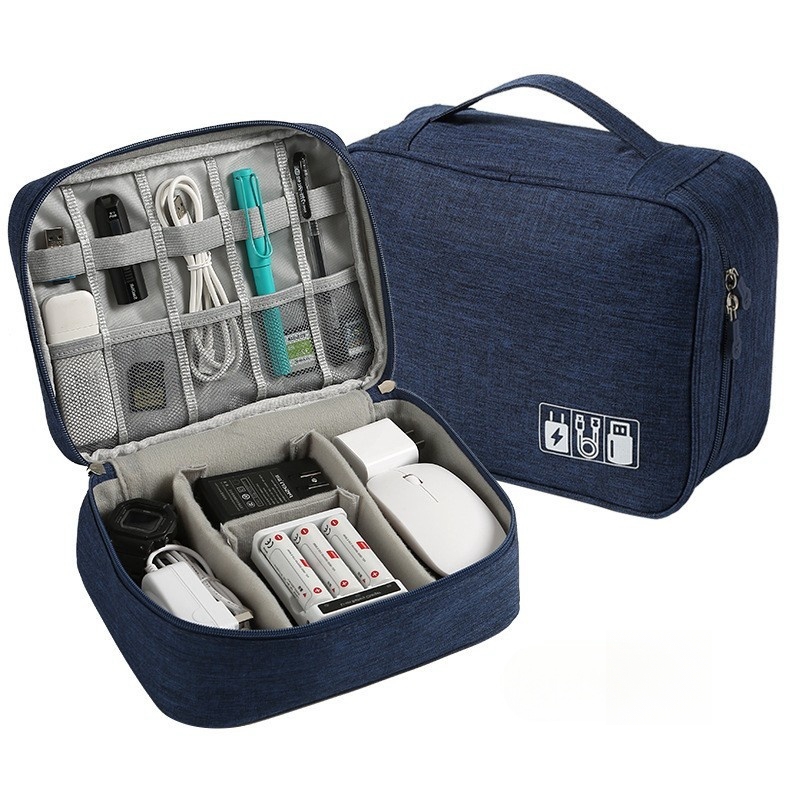 Tech Accessories Organizer - ポータブルデジタル収納バッグ USB ガジェット防水ケーブルオーガナイザーポーチデジタルパック用品電子機器アクセサリー