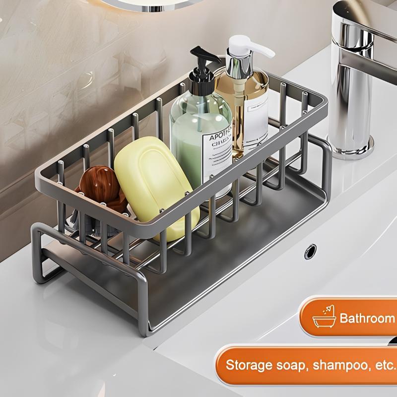スポンジ水切りラック、タオルホルダー付き、キッチン・バスルー - Tech Accessories Organizer のレビューと価格