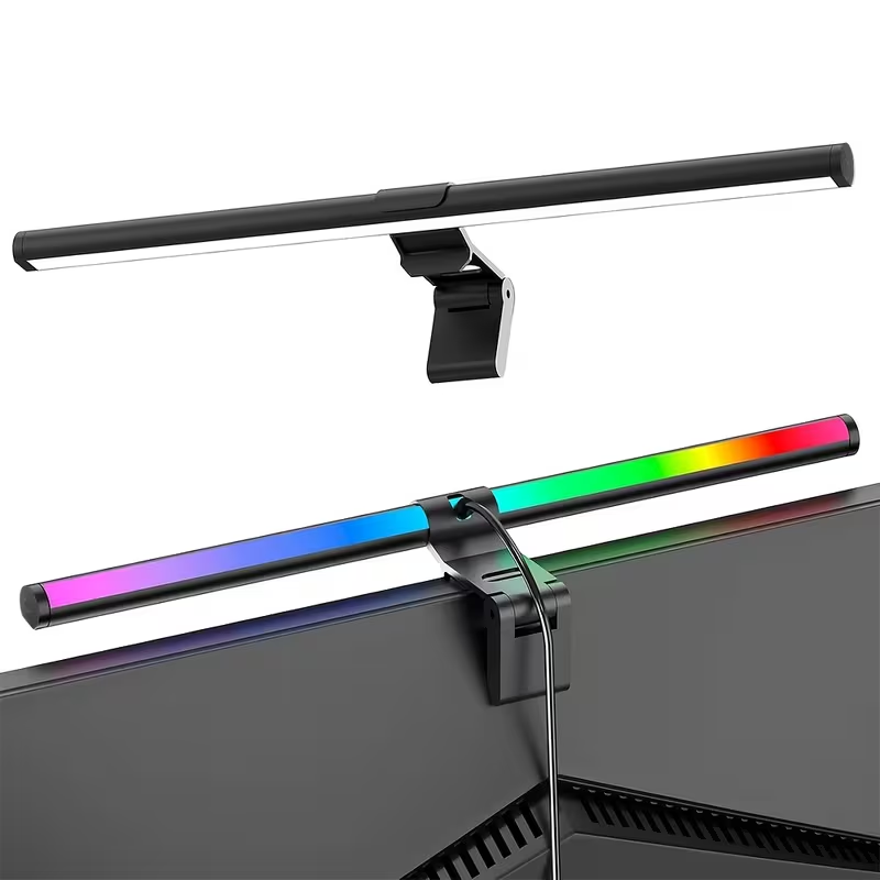 USB給電式LEDモニターライトバー、RGBカラーチェンジ式 - Monitor Light Bar のレビューと価格