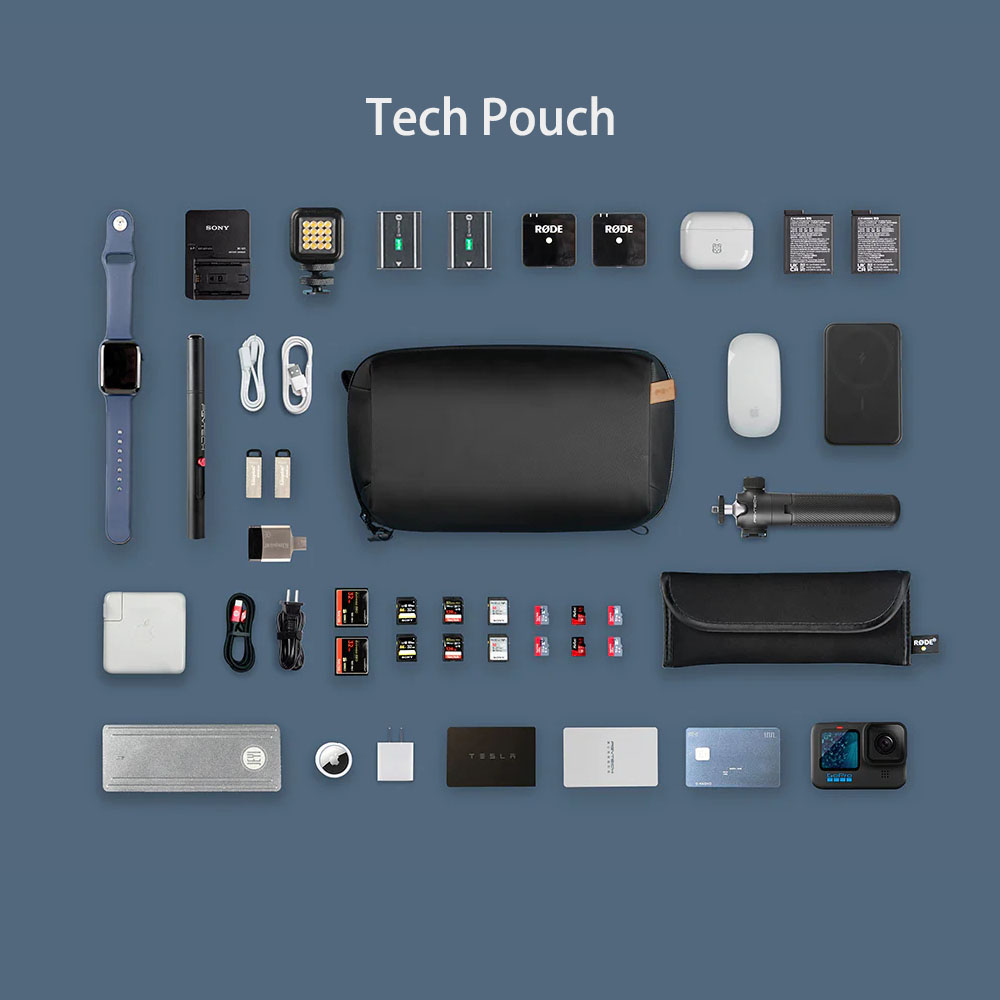 Pgytech-ケーブル、電話バッテリー、電子機器オーガナイ - Tech Accessories Organizer Pouch のレビューと価格