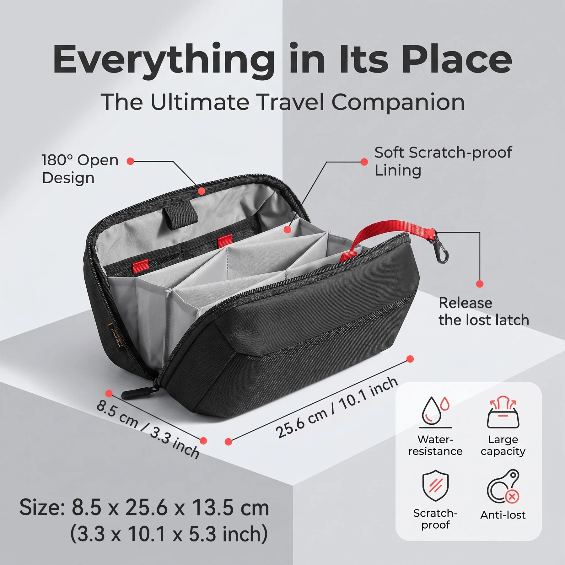 トラベルテックオーガナイザーポーチ、防水多機能電子機器アクセ - Tech Accessories Organizer Pouch のレビューと価格