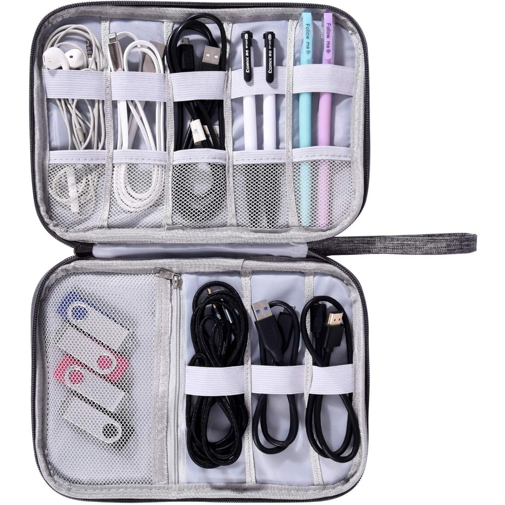 電子機器オーガナイザーバッグ防水キャリングポーチトラベルバッ - Tech Accessories Case のレビューと価格