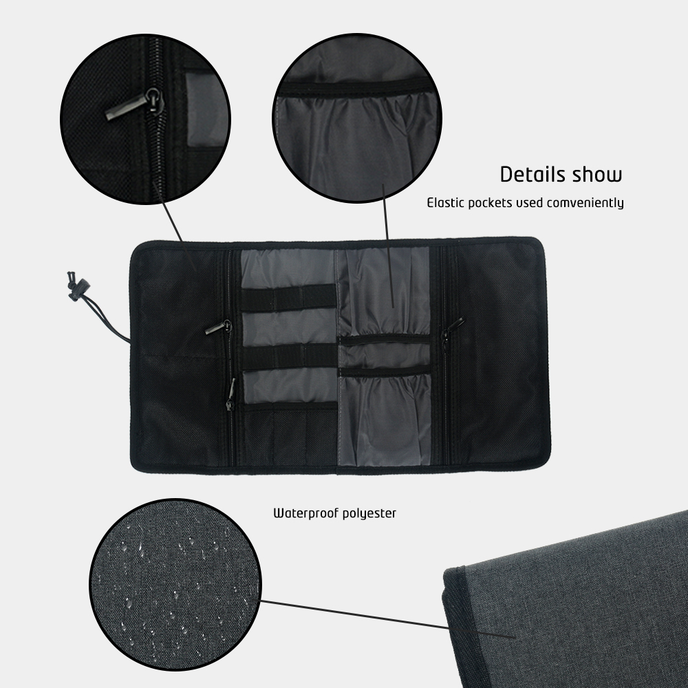 家庭用ケーブル整理ポーチ |   USBケーブル、充電器、携 - Tech Accessories Organizer Pouch のレビューと価格
