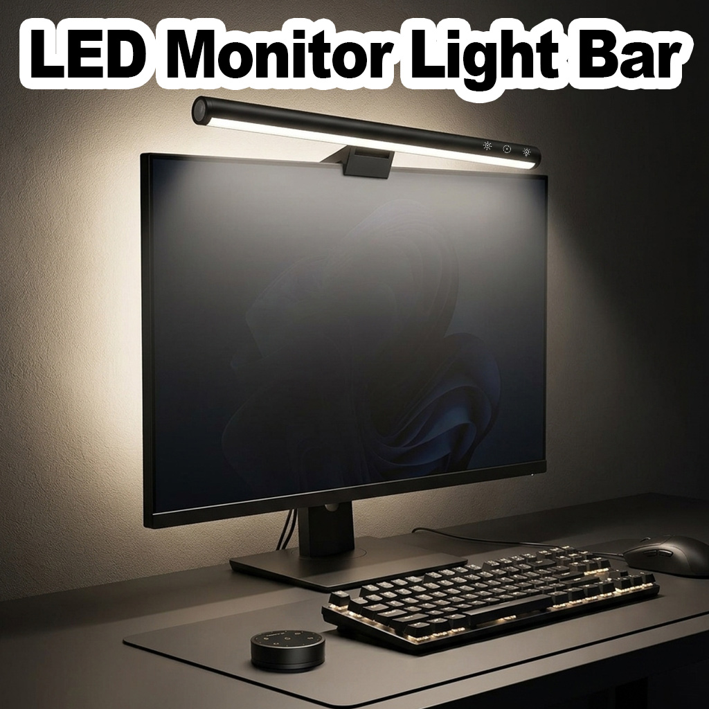 モニターライトバー 5段階の明るさレベル 45度のビーム角  - Monitor Light Bar のレビューと価格