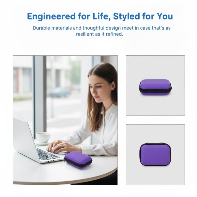 耐衝撃EVAテックアクセサリーオーガナイザーバッグ、ポータブ - Tech Accessories Organizer Pouch のレビューと価格