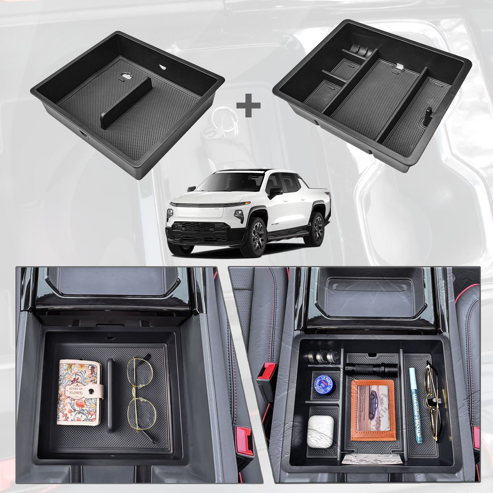 センターコンソールオーガナイザー 2024-2025 シボレ - Tech Accessories Organizer のレビューと価格