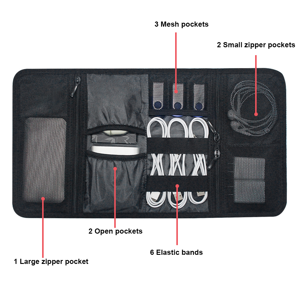 テックオーガナイザーバッグ ケーブル収納ケース トラベル電子 - Tech Accessories Organizer のレビューと価格