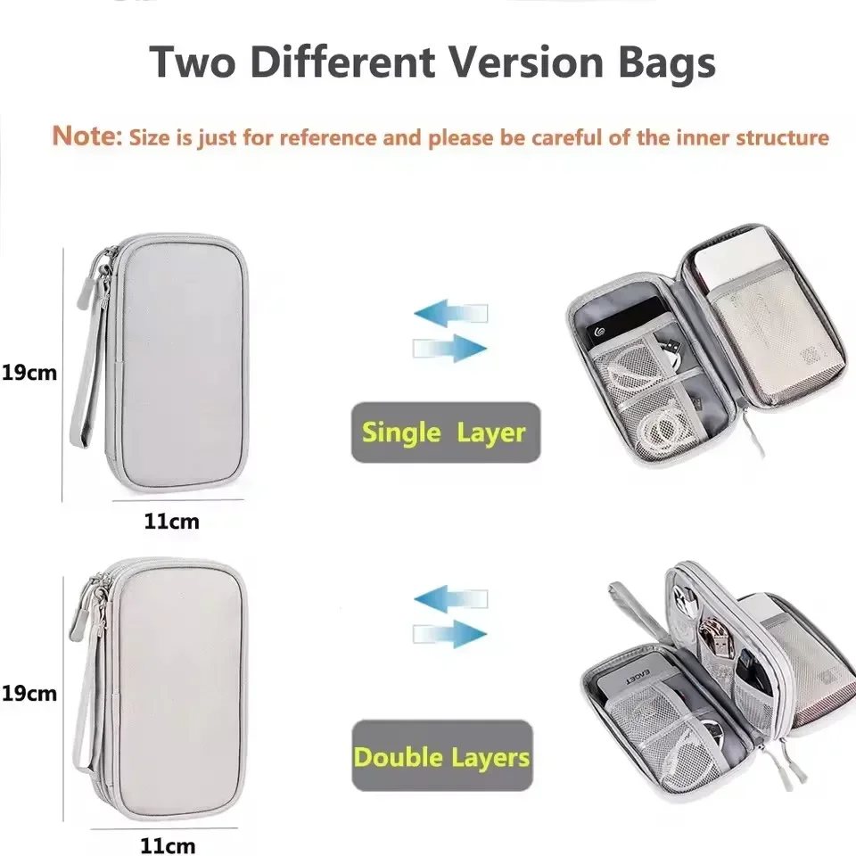 トラベルケーブルバッグ ポータブルデジタル収納ポーチ 充電器 - Tech Accessories Organizer のレビューと価格