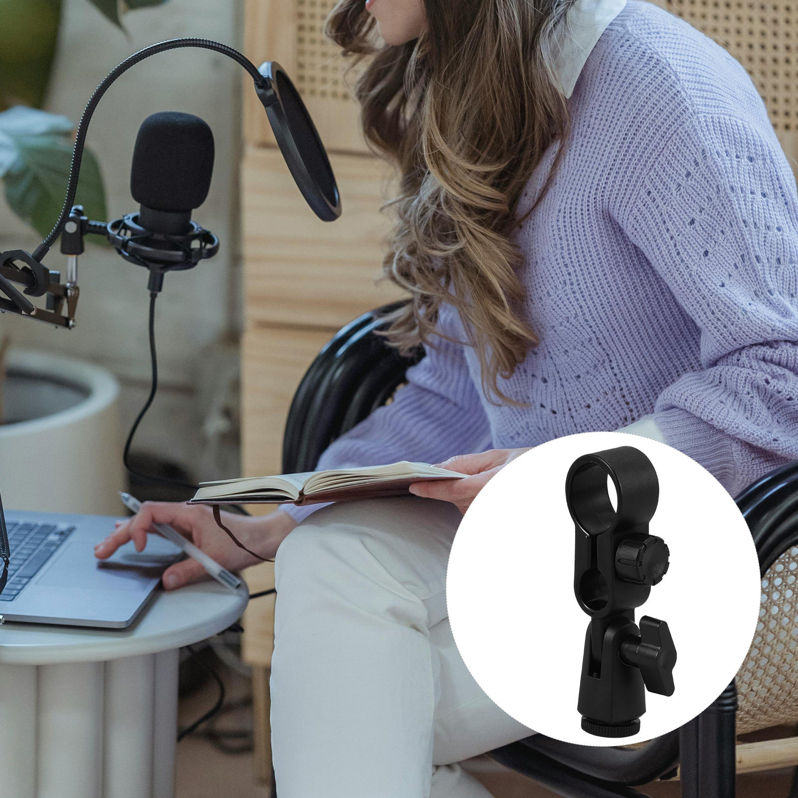 2個入りマイククリップショックマウントマイクホルダークランプ - Tech Accessories Stand のレビューと価格