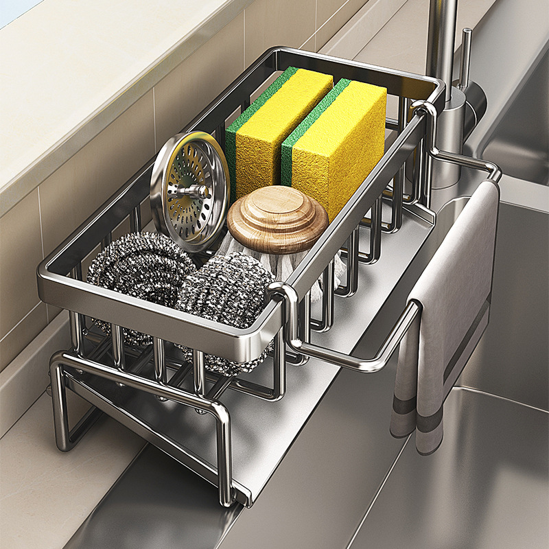 コンパクトなタップマウント式スパイス棚 – 水切りラック付き - Tech Accessories Organizer のレビューと価格