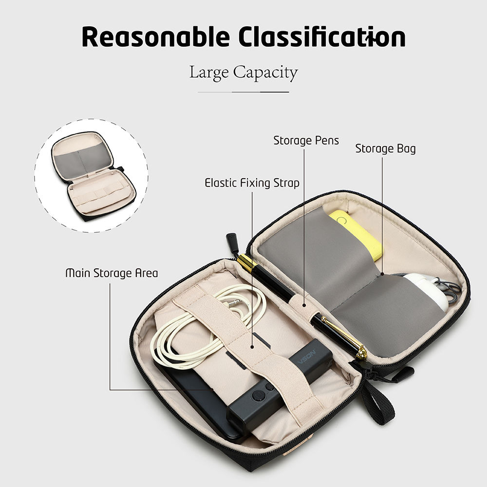 大容量テックオーガナイザーバッグ 旅行用電子機器アクセサリー - Tech Accessories Organizer Pouch のレビューと価格