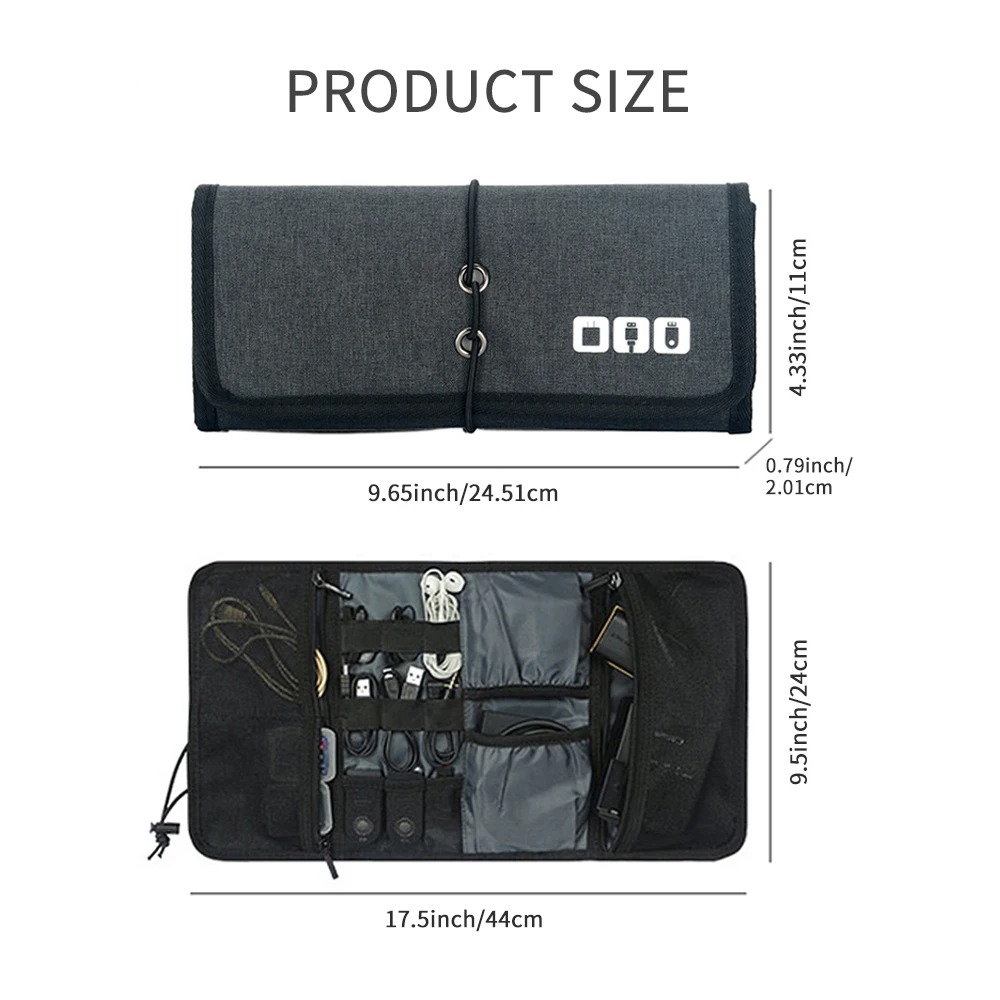 電子オーガナイザーコードポーチ、トラベルケーブル、充電器、電 - Tech Accessories Organizer Pouch のレビューと価格