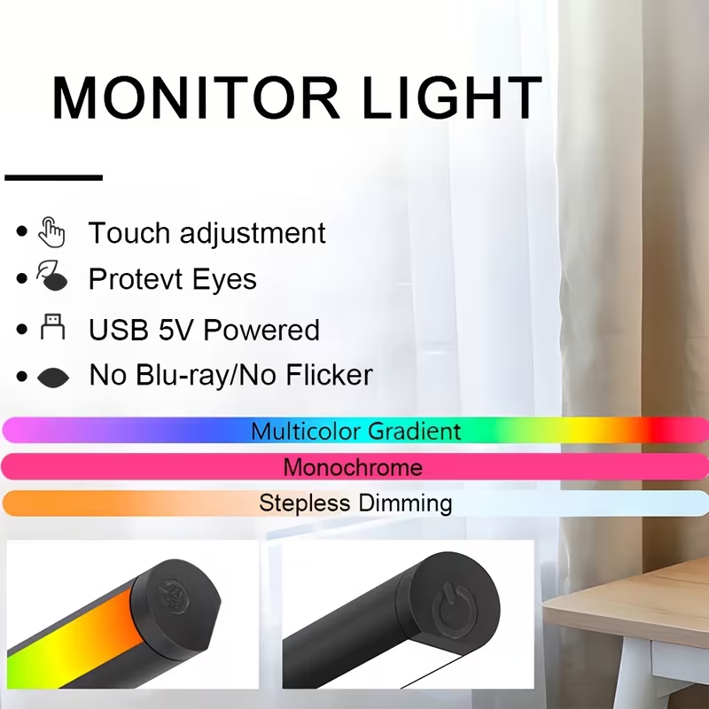 LEDモニターライトバー コンピューターランプ 読書灯 スク - Monitor Light Bar のレビューと価格