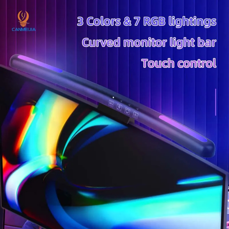湾曲したLEDモニターライトバー,USB,RGB,PCスクリ - Monitor Light Bar のレビューと価格