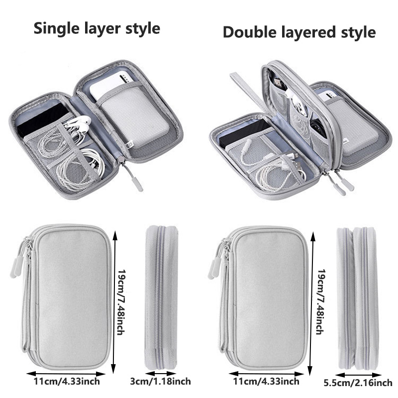 多色ポータブルトラベルデジタル収納バッグ - 充電器、USB - Tech Accessories Case のレビューと価格